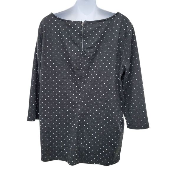 2/$20 Alfred Sung Black & White Polka Dots Top BlouseSize: XXL - Picture 5 of 9